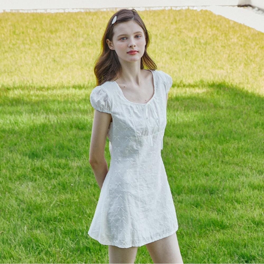 리본 레이스 미니 원피스(WA7OPJ3)