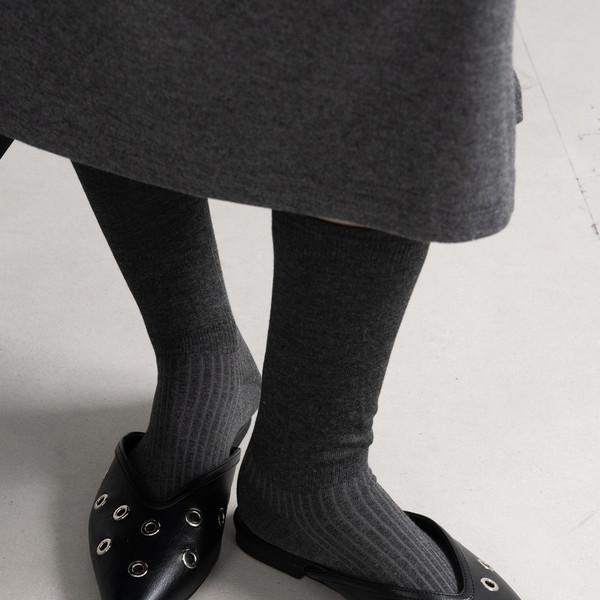 Punching Stiletto Mule (Black/2cm)