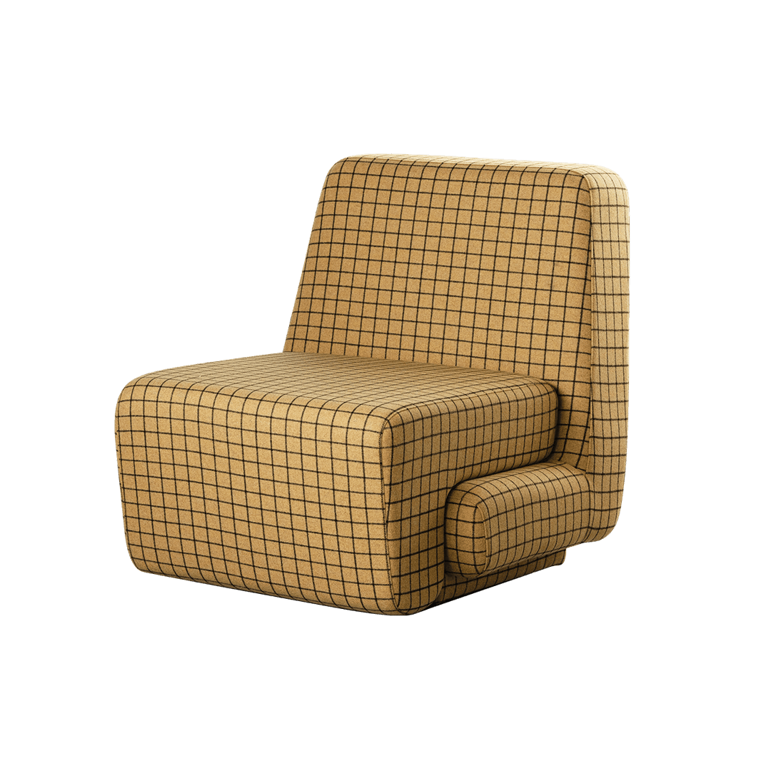 NUGU EASY CHAIR _ 옐로우 체크