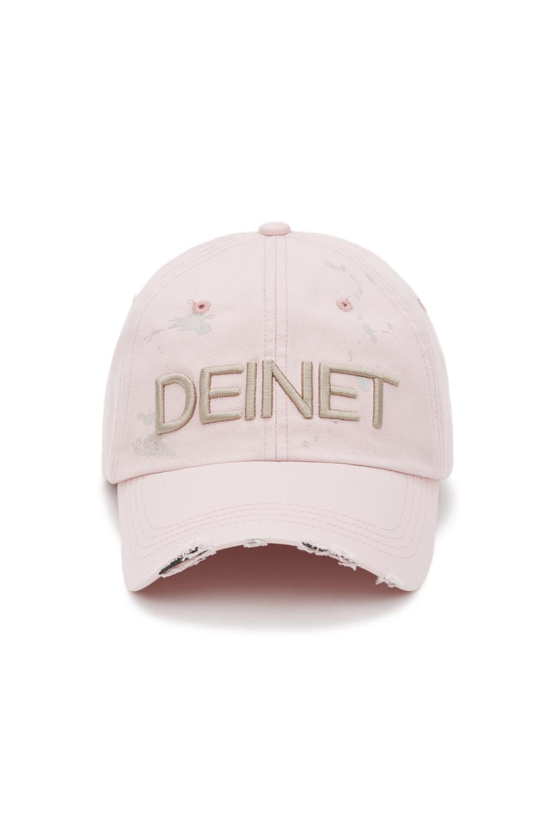 DEINET LOGO PAINTING CAP IN PINK