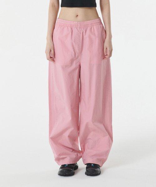 우먼즈 사이드 라인 와이드 트랙 팬츠 [인디언 핑크]