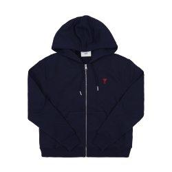 AMI BFUSW435 730 430 아미 드 꾀흐 스몰 하트 로고 공용 후드집업