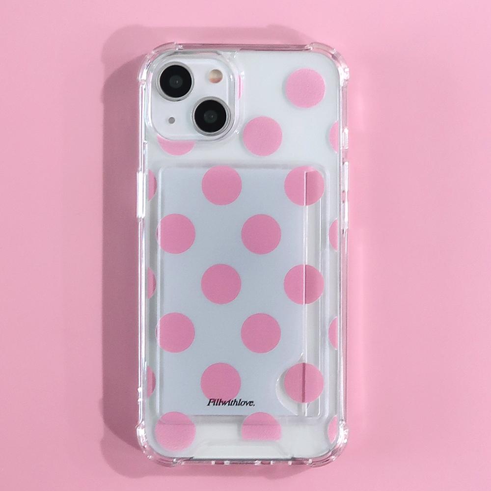 Big dot(pink) 카드포켓 젤하드케이스