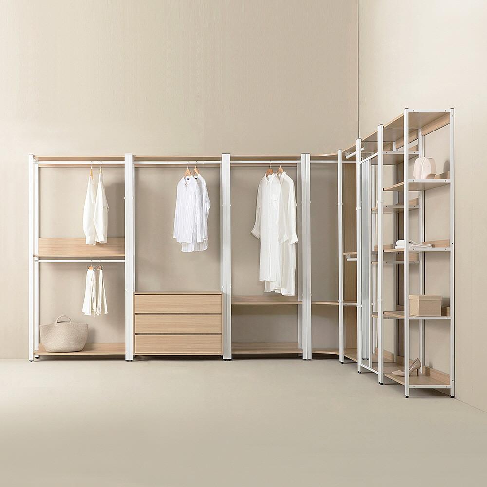 포더홈 이든 시스템행거 철제 고정식 드레스룸 행거