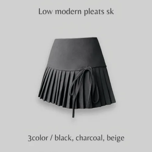 [속바지내장/존예핏] low modern pleats sk / 3color / 긱시크, 모던, 러블리
