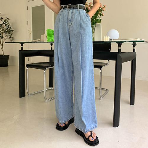 [♥만두언니 소장♥] 슈팅핀턱와이드데님 PT