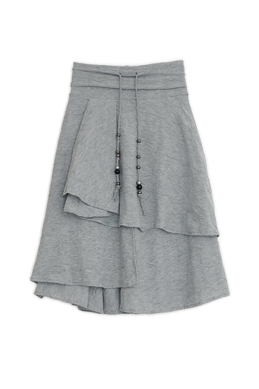[2월 24일 출고] Star flayered midi skirt (Gray)