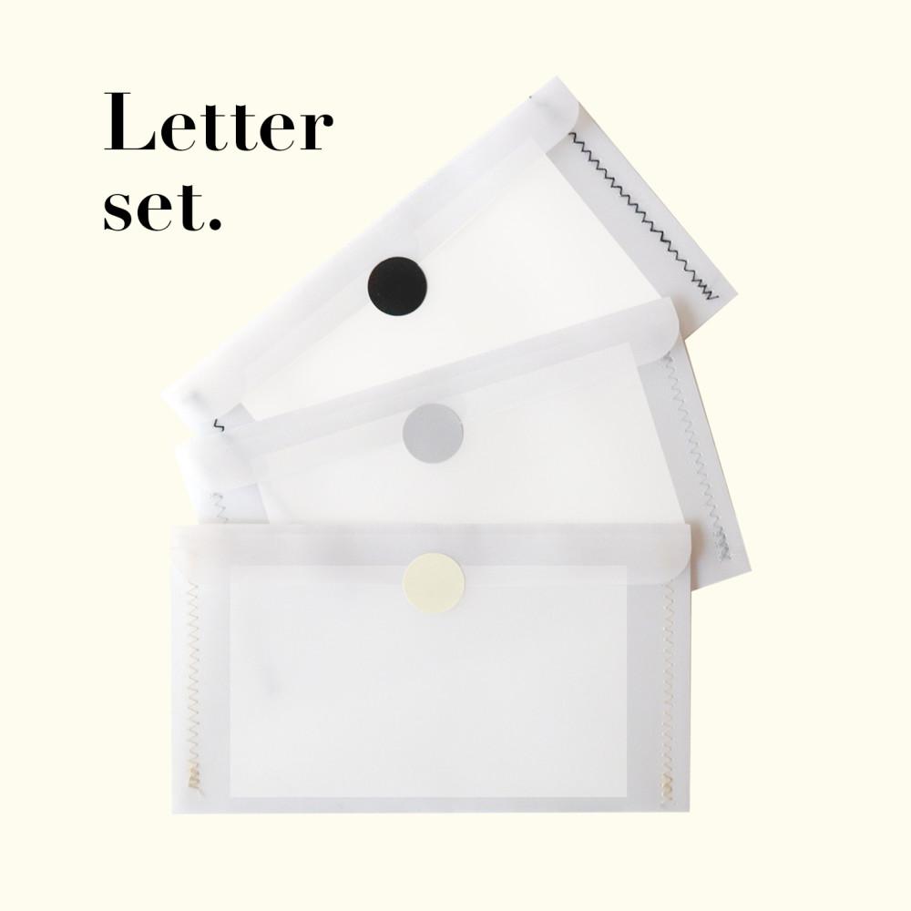 [투명한마음 편지지 세트] 손편지 반투명 친구 생일 카드 예쁜 편지 봉투 수제작