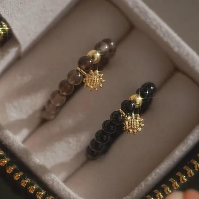 14k 라비 천연석 해바라기 반지