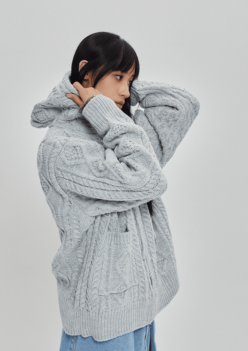 (UNISEX)세렌 꽈배기 집업(3colors)