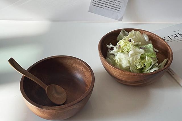 아카시아 우드볼 디저트볼 샐러드볼 (2size)