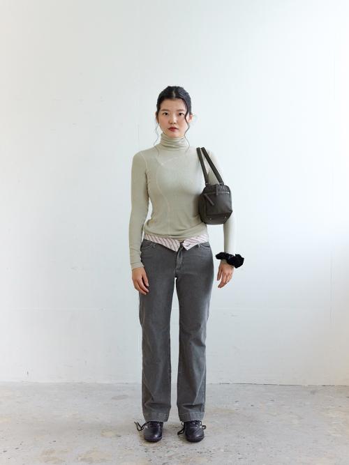 Grandmas Corduroy Pants Light Gray