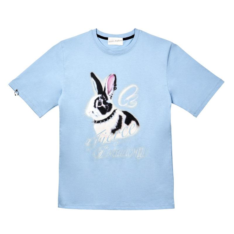 [3/21 예약 배송] PIERCED BUNNY T SHIRTS (BLUE)