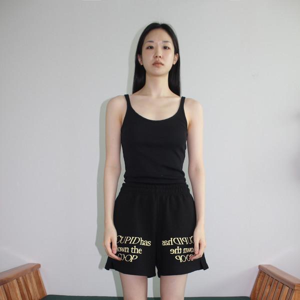 Cupid Sweat Shorts Pants (Black)