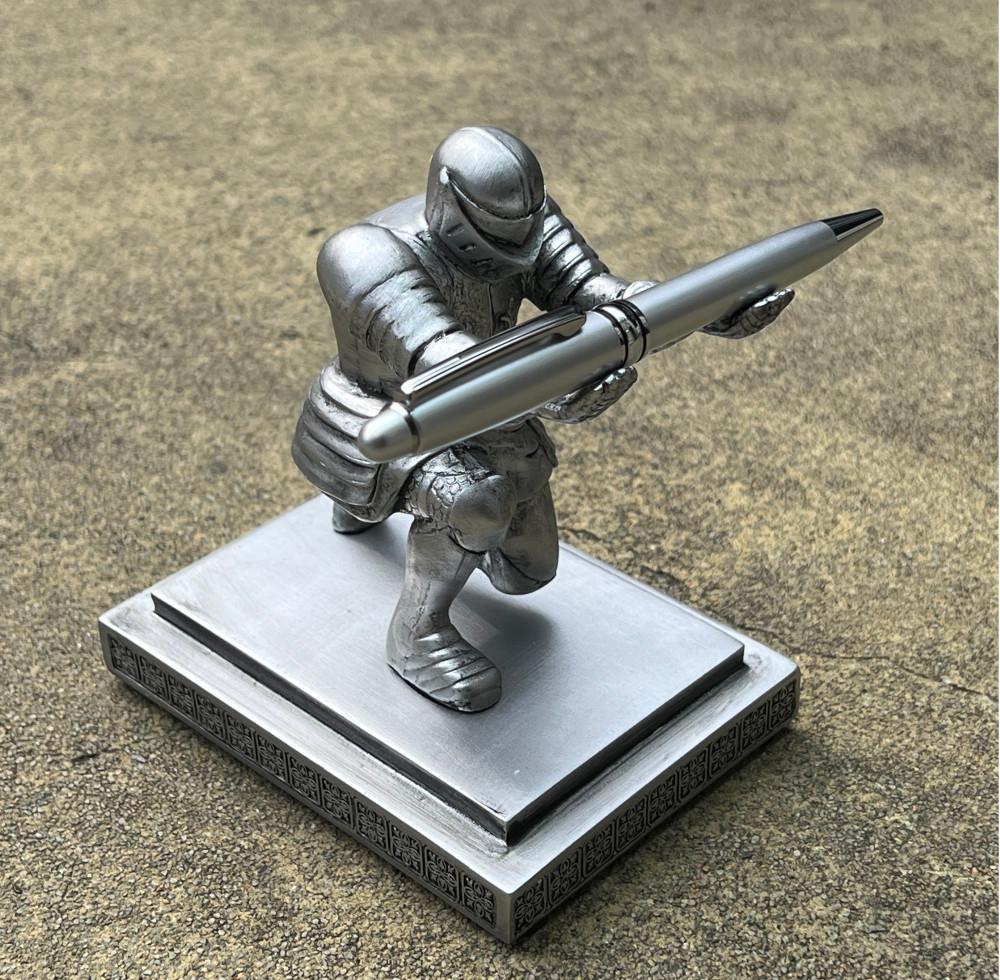 사장님선물 중세기사 펜 홀더 책상 만년필 볼펜 꽂이 거치대 연필꽂이 선물 밝은은색