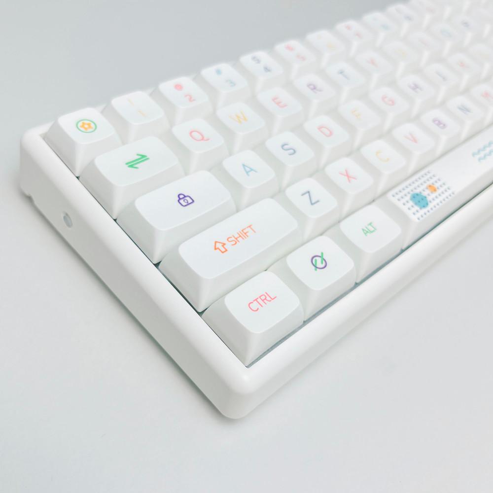 포인트 컬러 화이트 XDA PBT 기계식 키보드 키캡 한성 한무무 필코 레오폴드