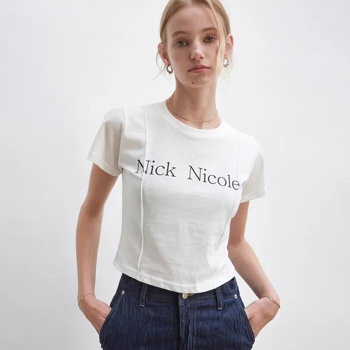 NICOLE PINTUCK CROP TEE_6 COLOR