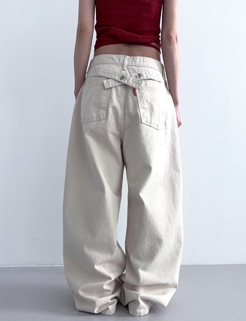 로웨어 x button wide pants