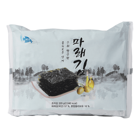 예맛 올리브유 섞어 구워 향긋한 파래김, 320g, 1개 - 전장김 | 쿠팡