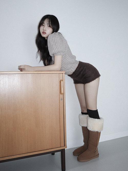 mohair short pants, 3color
