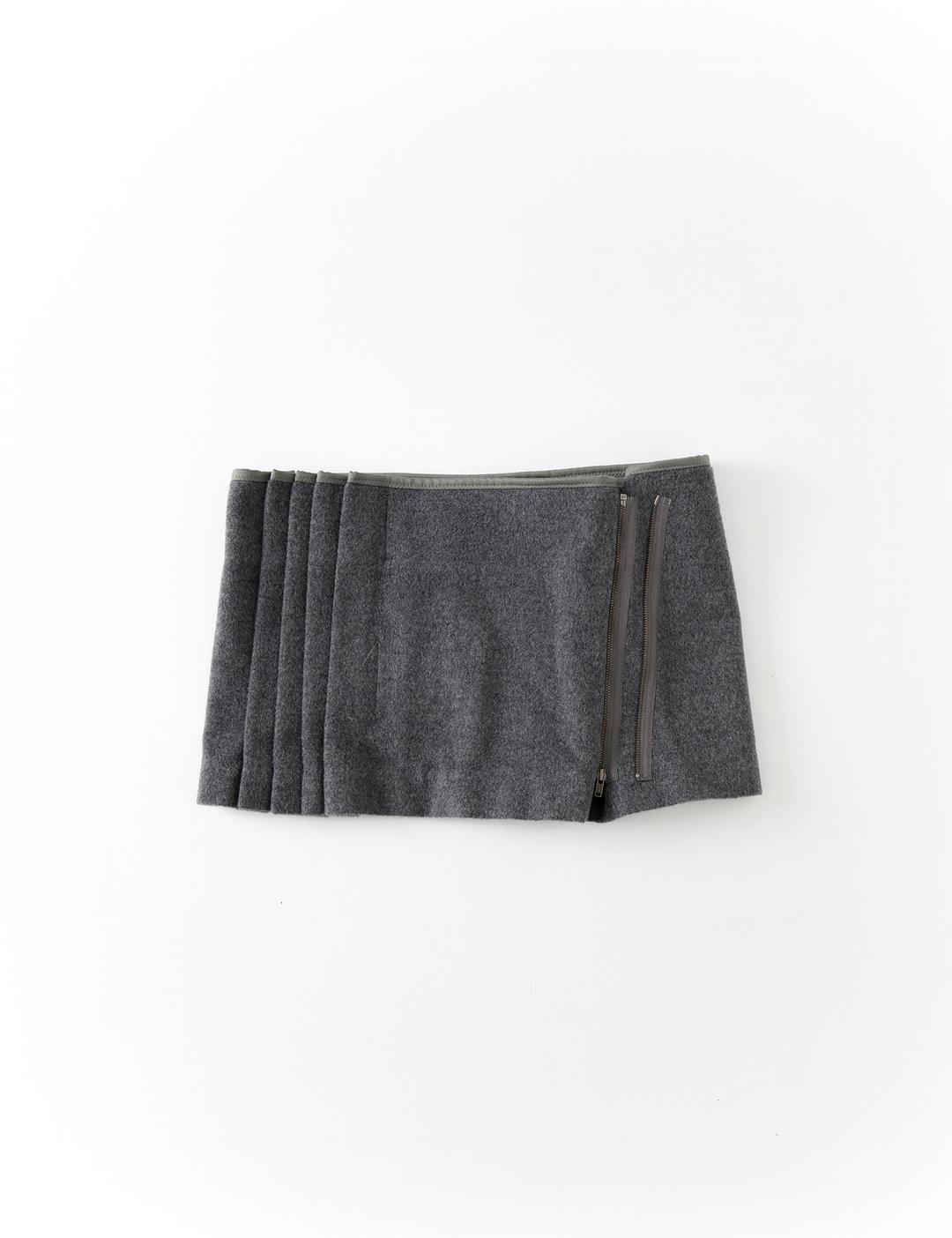 Curtain mini skirts (charcoal)