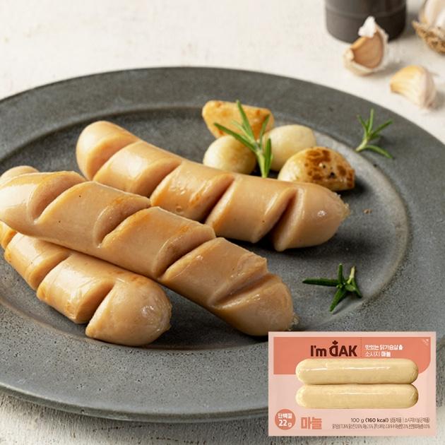 아임닭 맛있는 닭가슴살소시지 마늘 12/20/32/40팩