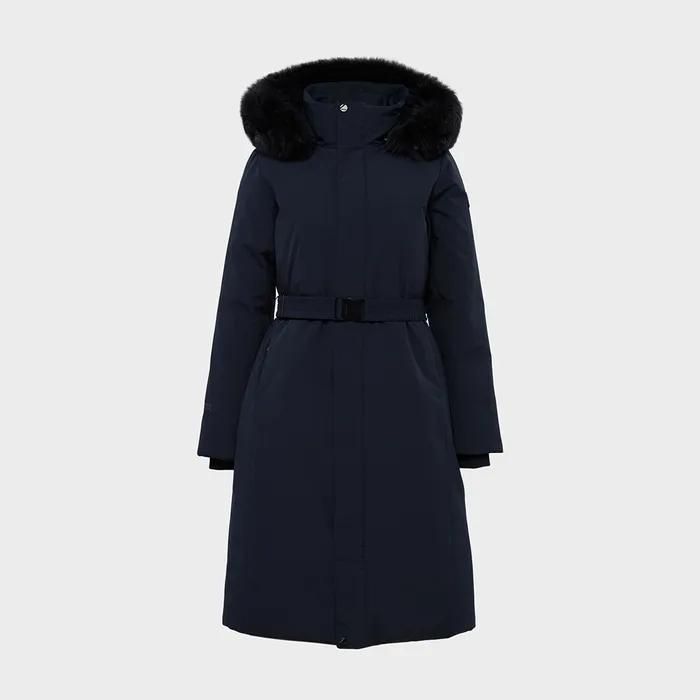 La Reine (라헨느) 여성 윈드스타퍼 롱 다운 자켓_Dark Navy_DWW25526N9