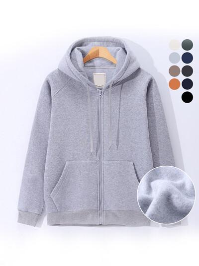 남녀공용 기모 안감 베이직 기본 후드집업 빅사이즈 CKHD8022