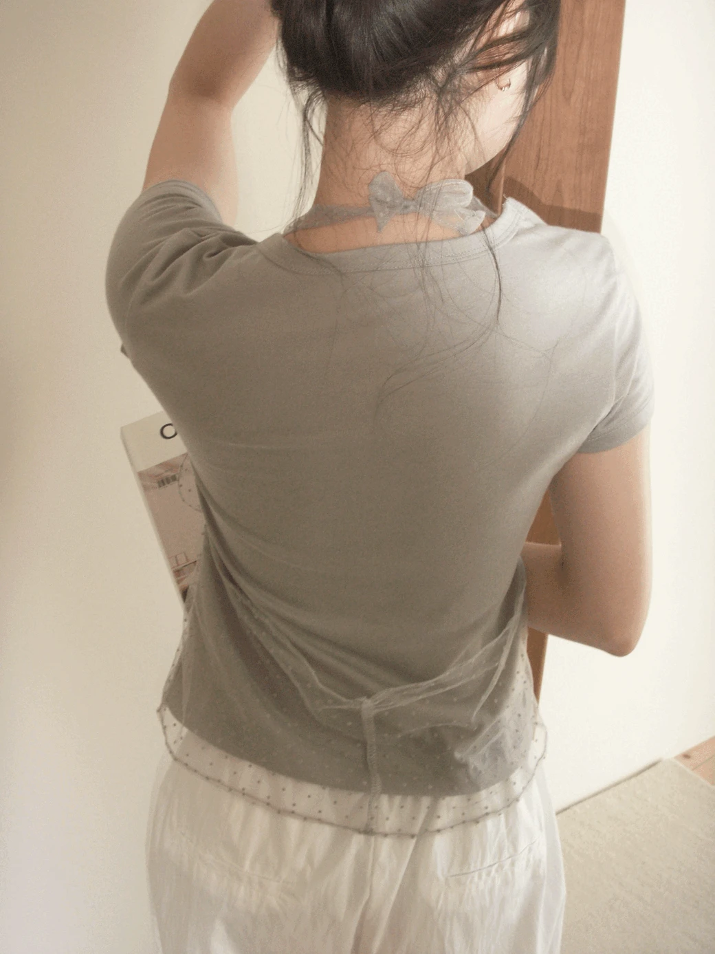 DT. Dotted Veil Layered Tee