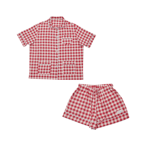 Checky Pajama set / Red
