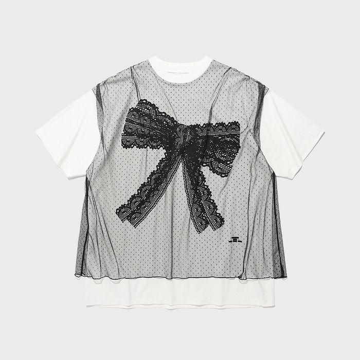 FFATS BIG RIBBON MESH BIG BIG TEE_WHITE(NG2FMUT580A)