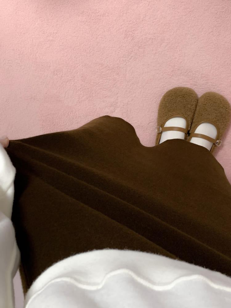 [2개 이상 구매 시 할인] 치즈 니트 밴딩 롱 스커트 (3 color) 