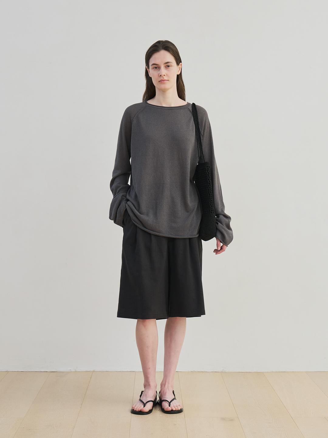 paper yarn knit (gray)