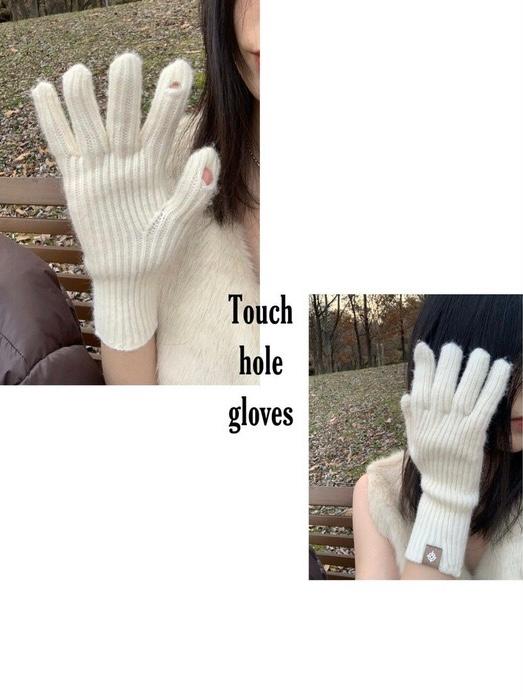 Touch hole gloves(4c)