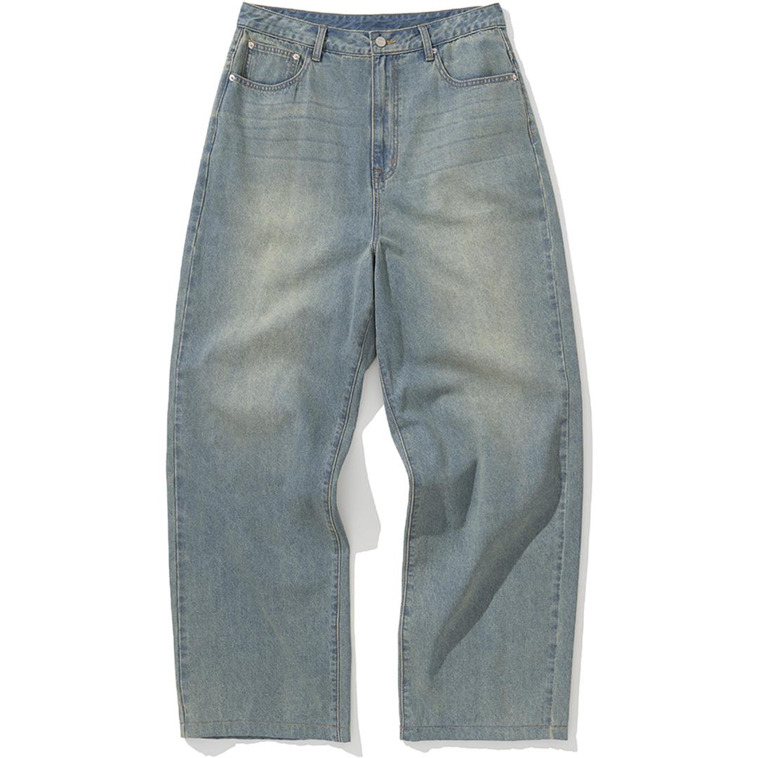 [여름 원단] Linen Like Wide Fit Denim Pants - Light Blue