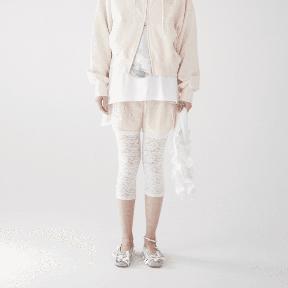 Beth lace short pants (Pink)