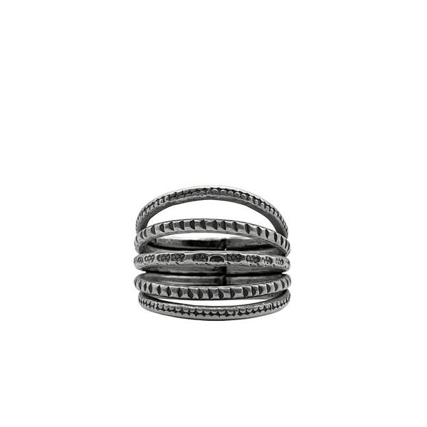 KAREN HILL TRIBE silver Entangled pattern Ring