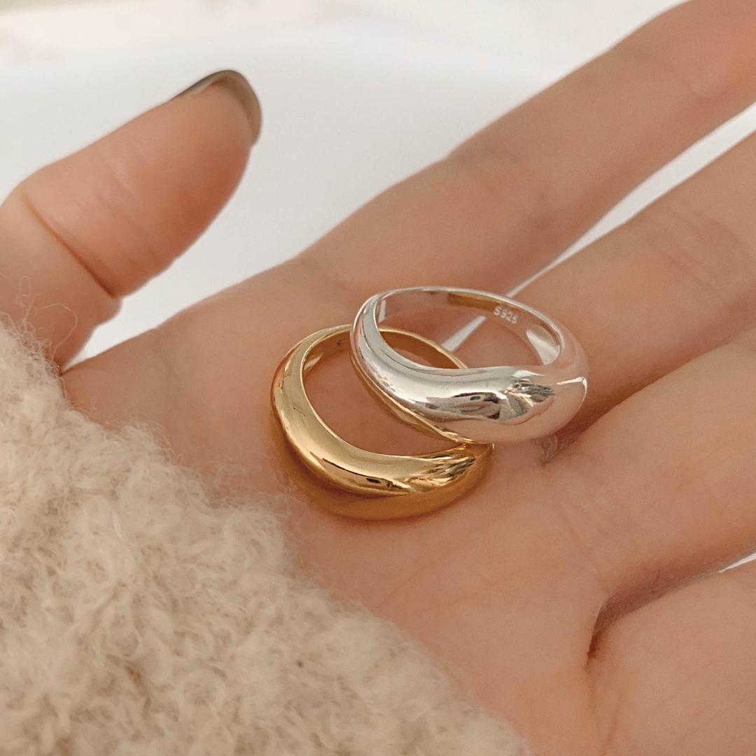 로스도스 [Los.]실버 볼드 은반지 malo ring