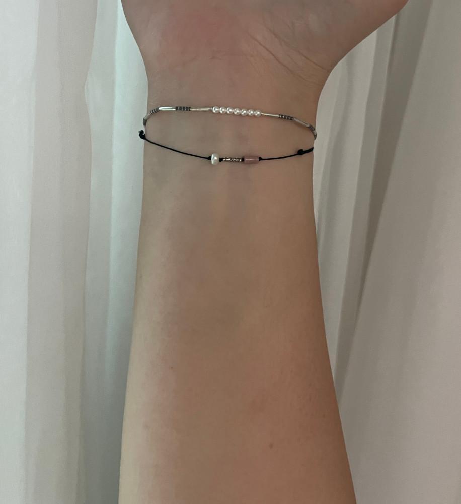 Karen Silver Very Small Beads Bracelet