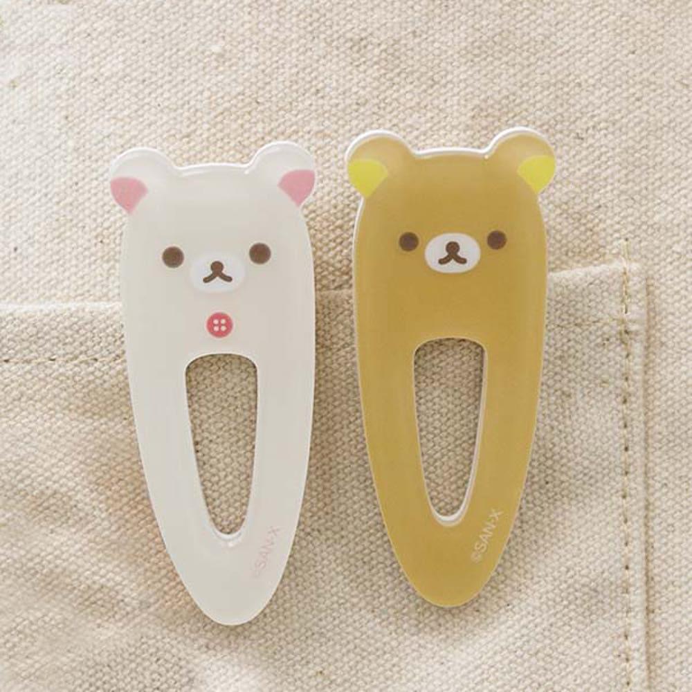 리락쿠마 페이스형 집게핀 페이스 헤어핀