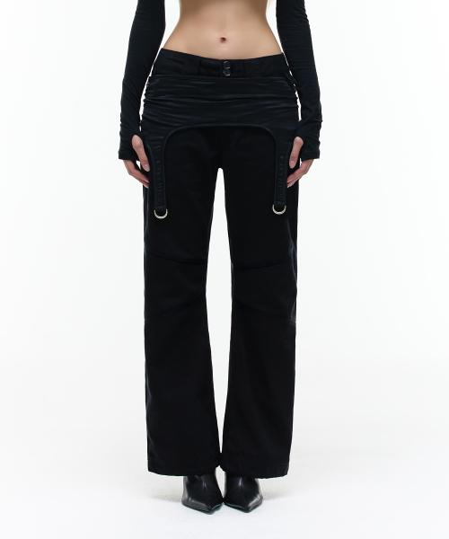 Op. 08 VESTED LAYER BIKER PANTS BLACK