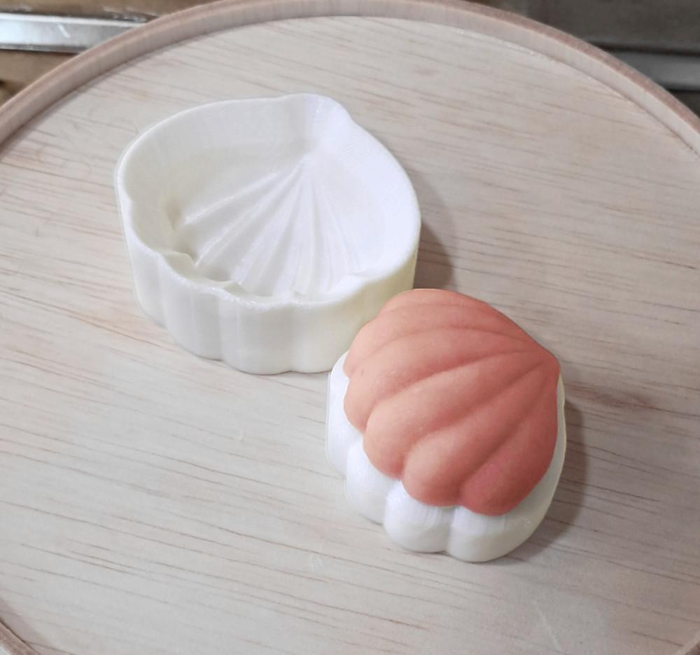 조개 송편 떡케잌 장식 모양 화과자 쌀반죽 몰드