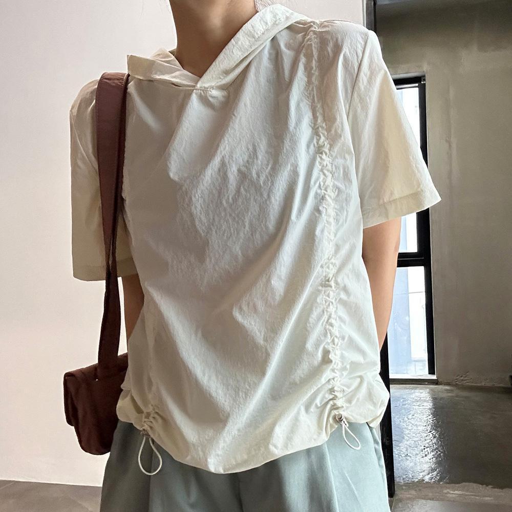 파인게이지 /바스락 아노락 후드 스트링 티셔츠