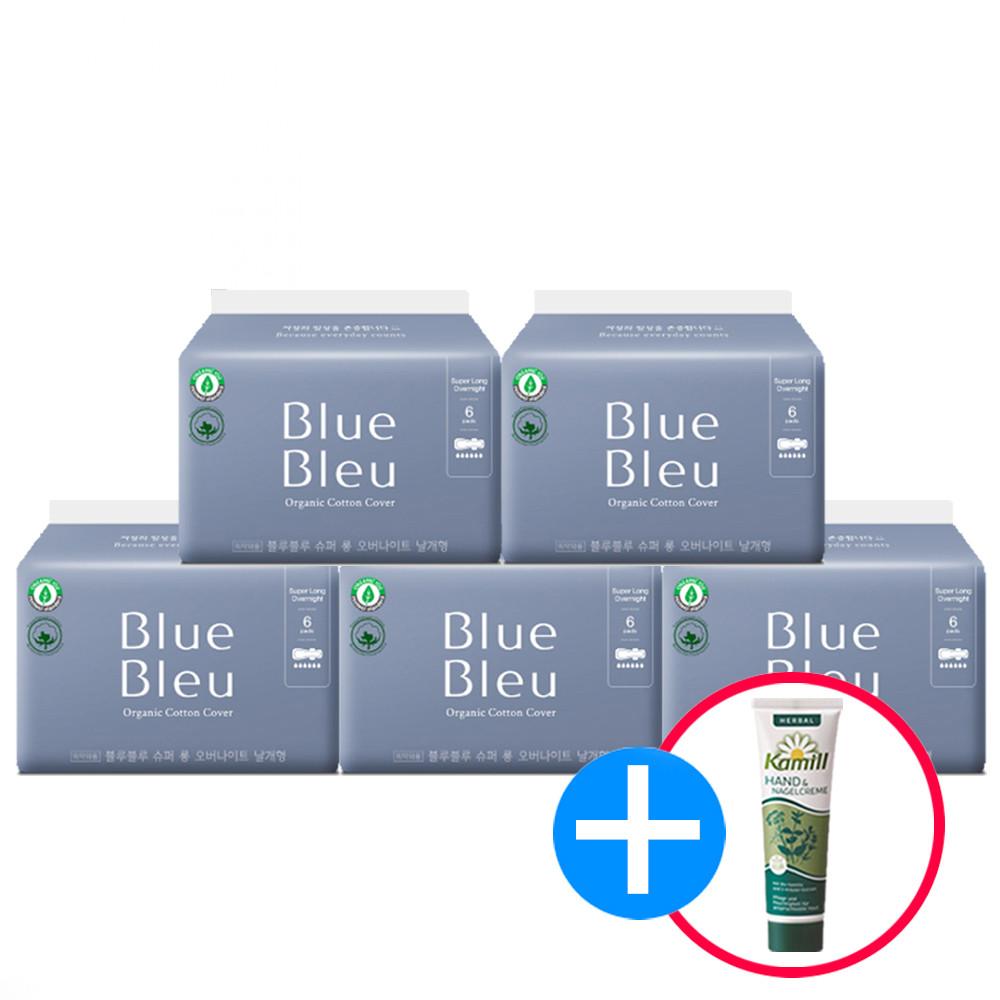 블루블루 유기농 면 생리대 오가닉 오버나이트 5팩