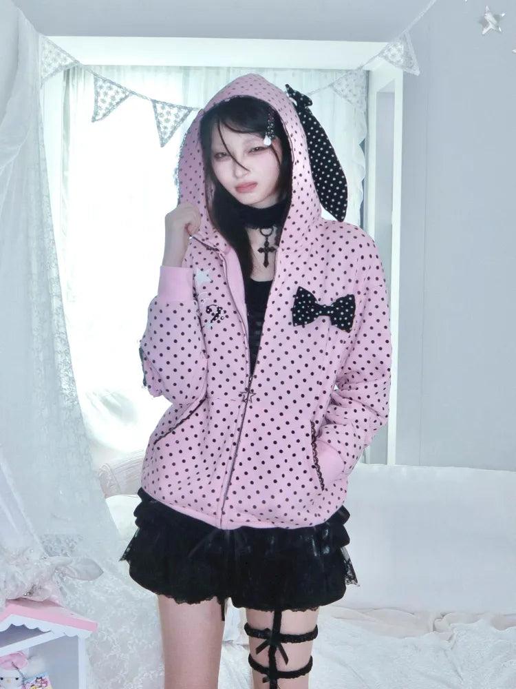 Lightweight Fleece Hoodie with Bunny Ears【s0000013970】