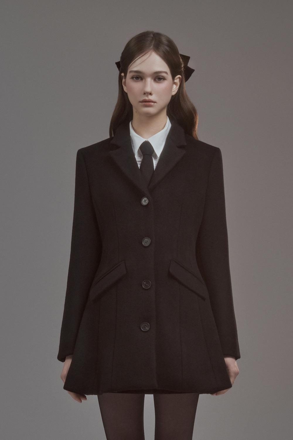 Emma String Coat - Black