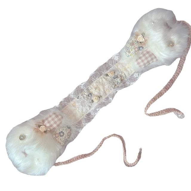 ❁ふわふわうさぎさんのみみあて　白❁