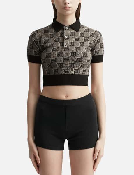 실크 울 니트 모노그램