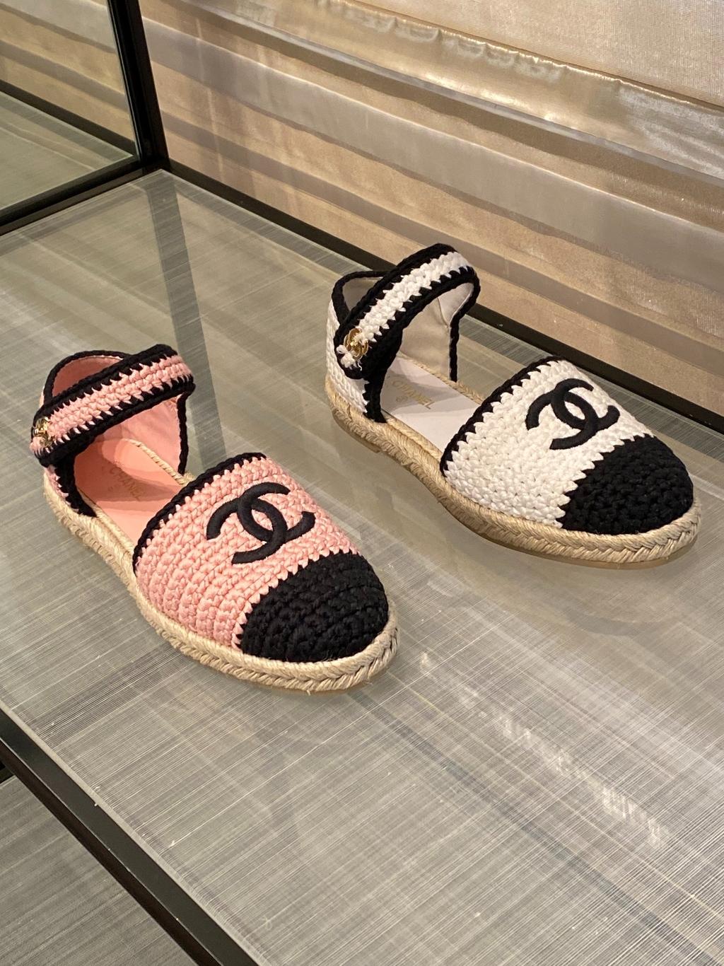 샤넬 CC로고 니트 스트랩 샌들 에스파듀 2컬러 G38736