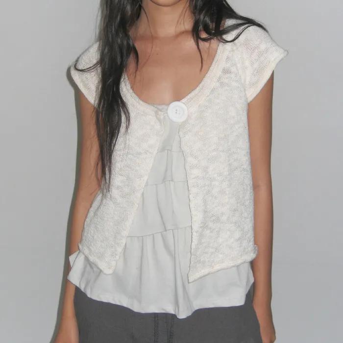 Big Button Cardigan Ivory